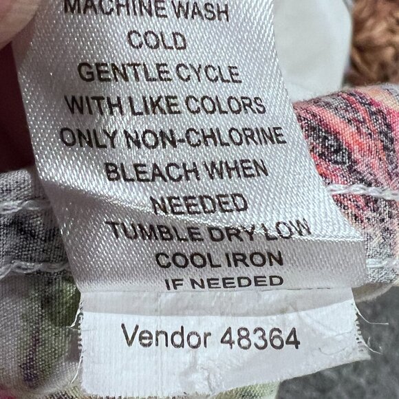 On The Byas Shirt Mens Medium Button Up Tropical Mushroom Floral Pocket Cotton - Picture 10 of 10